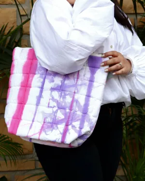 Dual Tone Quilted Tote