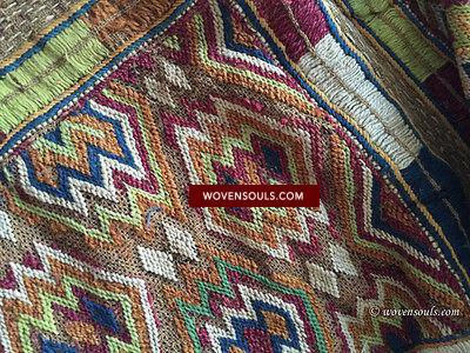 E121 SOLD RARE SEMI-ANTIQUE BANJARA STORAGE BAG SATCHEL PURSE - UNUSUAL COLORS