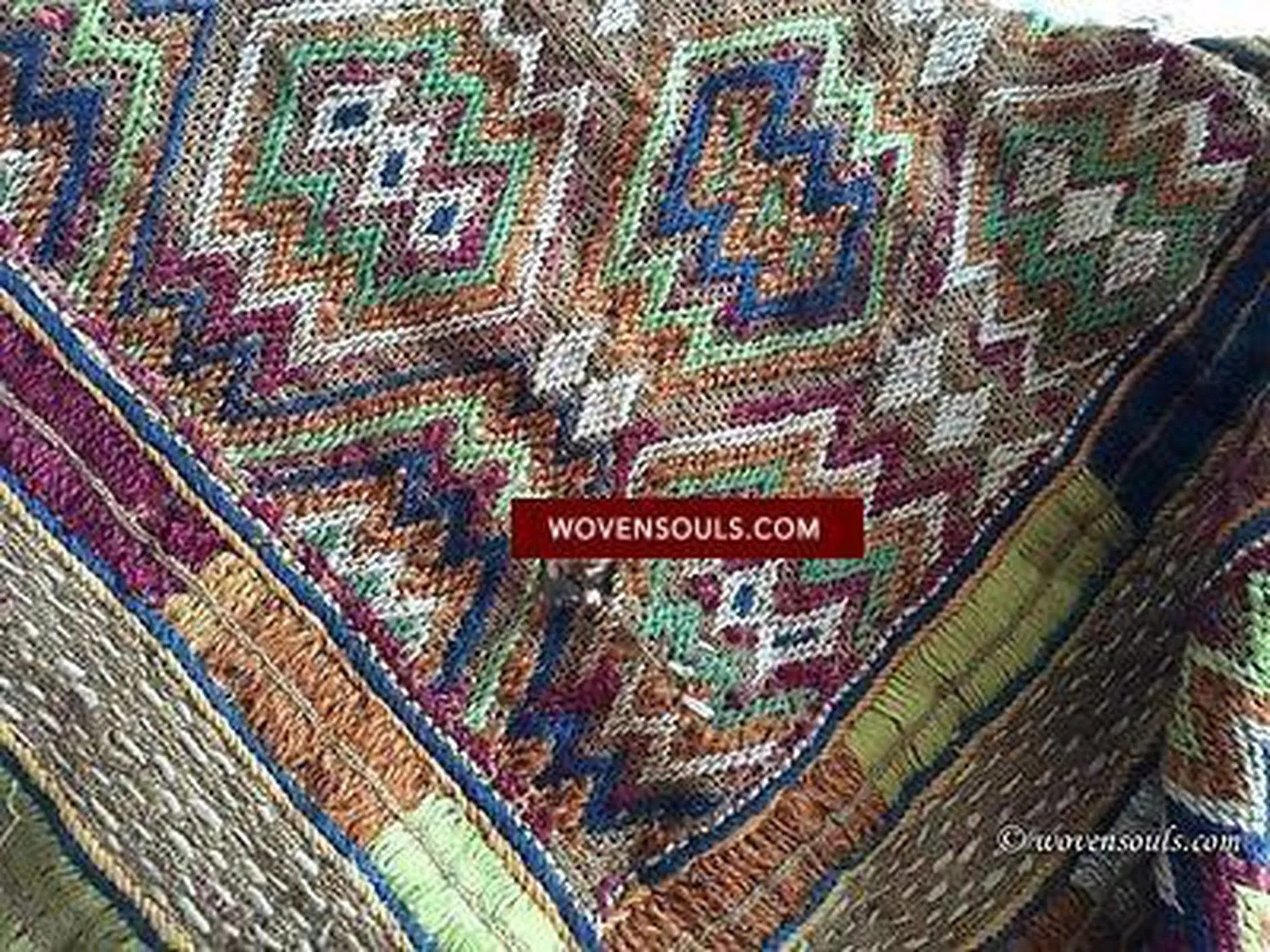 E121 SOLD RARE SEMI-ANTIQUE BANJARA STORAGE BAG SATCHEL PURSE - UNUSUAL COLORS