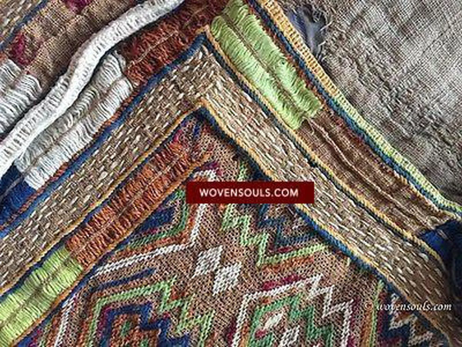 E121 SOLD RARE SEMI-ANTIQUE BANJARA STORAGE BAG SATCHEL PURSE - UNUSUAL COLORS