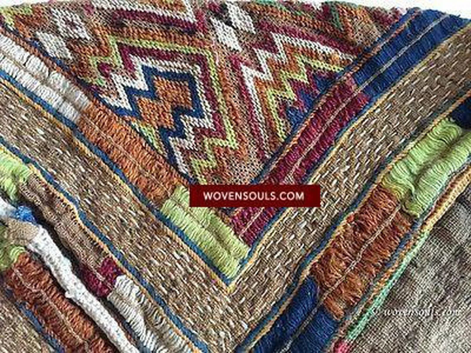 E121 SOLD RARE SEMI-ANTIQUE BANJARA STORAGE BAG SATCHEL PURSE - UNUSUAL COLORS