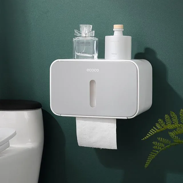 Ecoco™ Waterproof Drill-free Installation Toilet Paper Holder Shelf