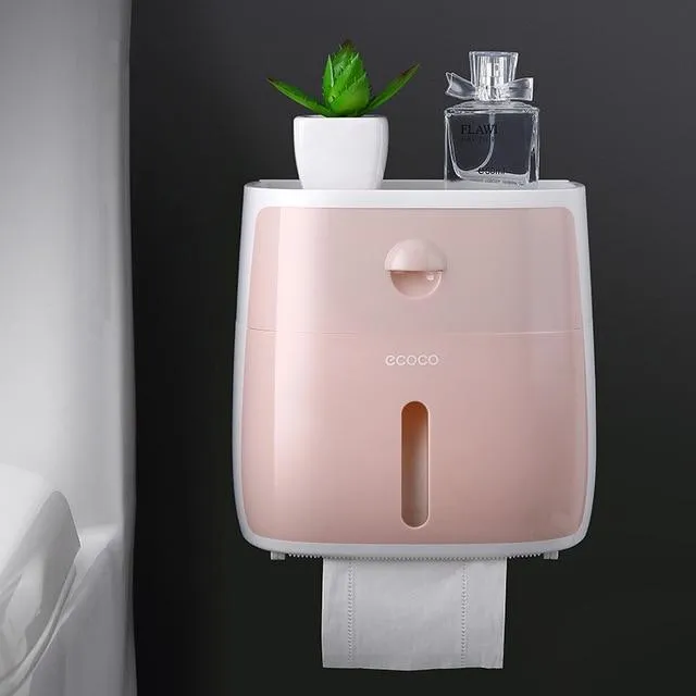 Ecoco™ Waterproof Drill-free Installation Toilet Paper Holder Shelf