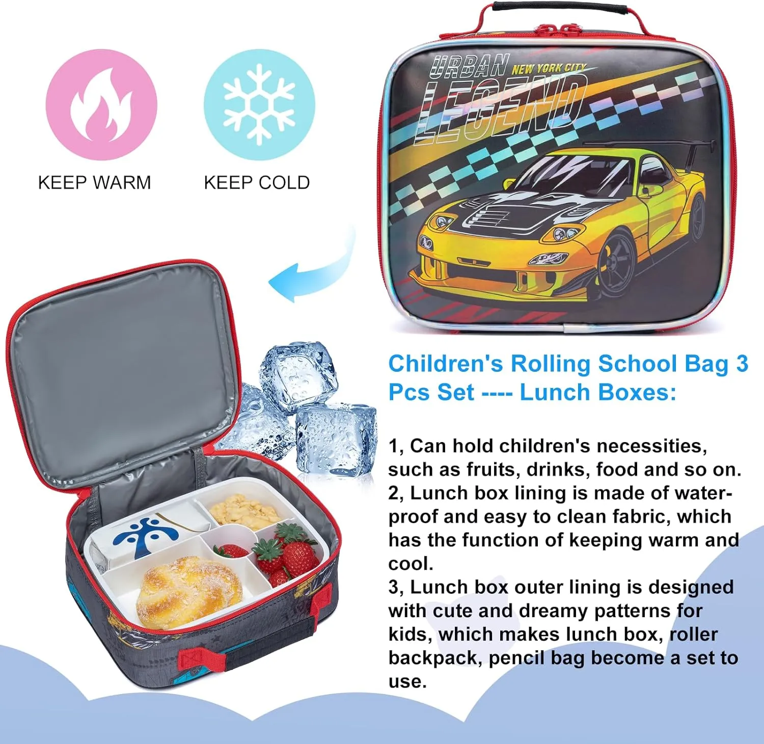 Egchescebo Kids Rolling Cars Backpack for Boys Trolley Suitcases Luggage Travel with Wheels Bookbag Wheeled 3PCS Roller Backpacks Toddler Tote Bag Back Pack School Bags Set Elementary Brown
