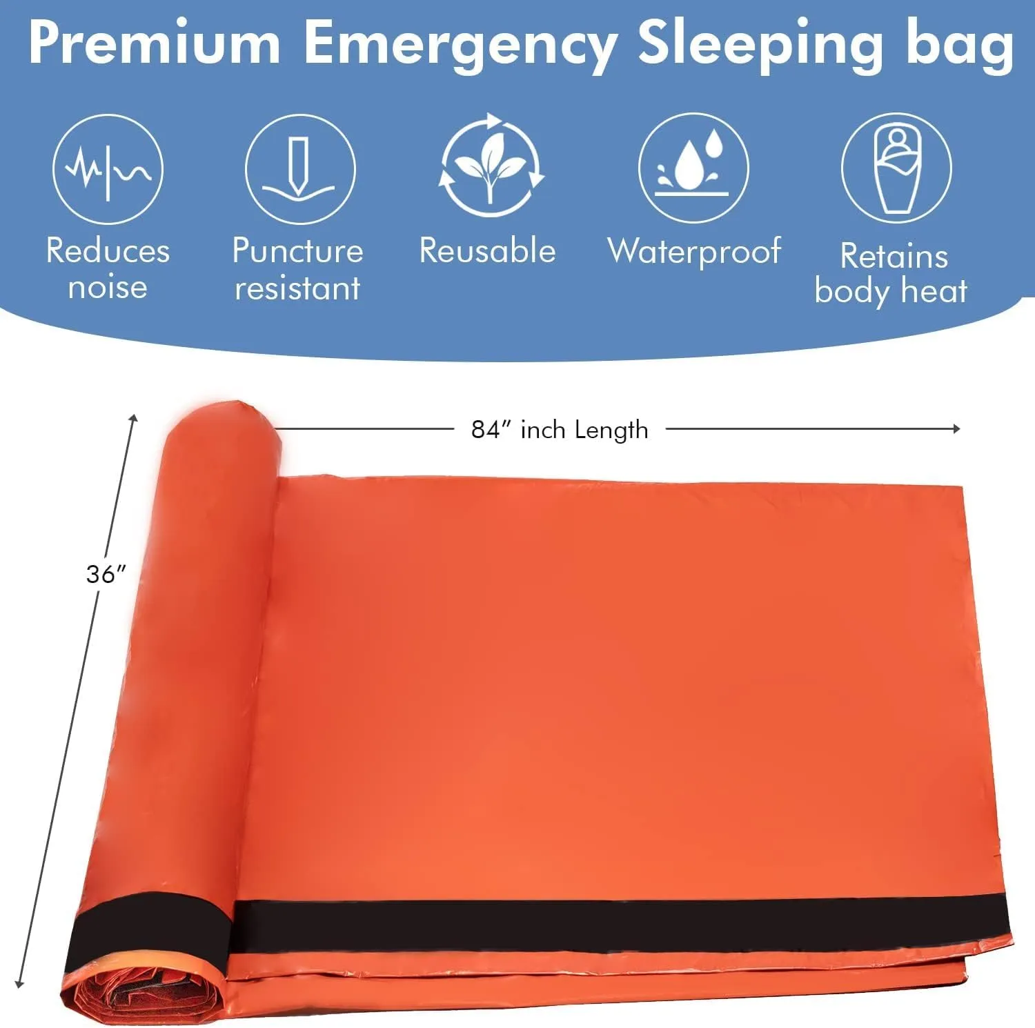 Emergency Survival Sleeping Bag, Portable Thermal Waterproof Bivy Sack, Travel Camping Blanket