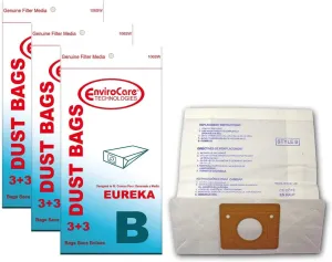 EnviroCare Replacement Vacuum Cleaner Dust Bags Designed to Fit Eureka Canisters Style B&S 3 pack