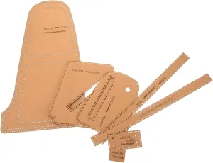 ERINGOGO DIY Stencil Tool for Leather Craft 7pcs Leather Chest Bag Pattern Templates Precise Design