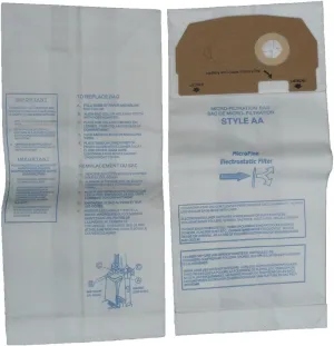 EUREKA 9 Victory and True Hepa Upright Style AA Microfiltration Vacuum Bags