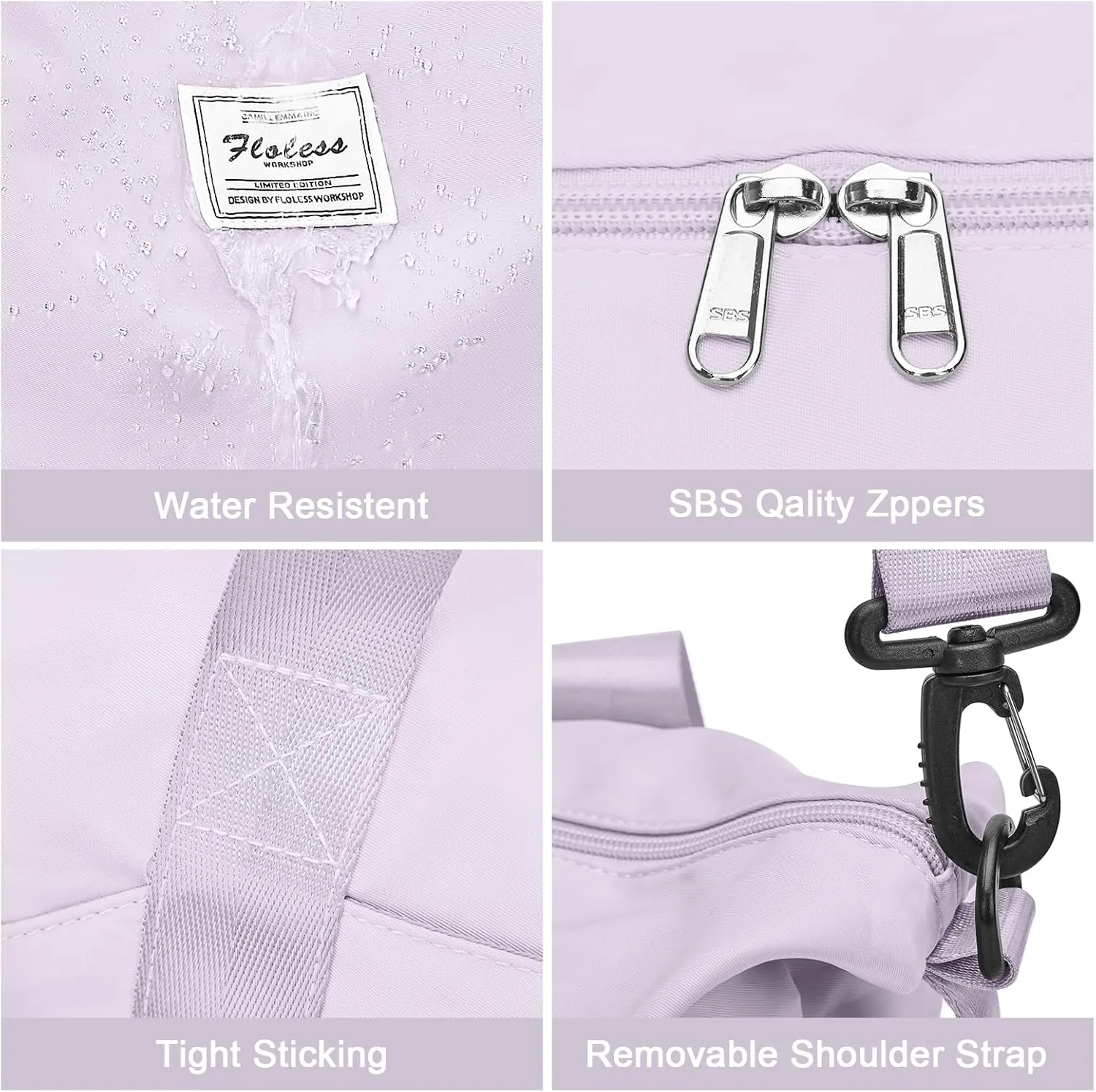 Expandable Travel Duffle Bag for Women Men, Large Gym Bag Travel Tote Bags, Waterproof Carry On Personal Item Bag Airline Approved, Workout Weekender Bag for Overnight Trip with Luggage Sleeve, Purple