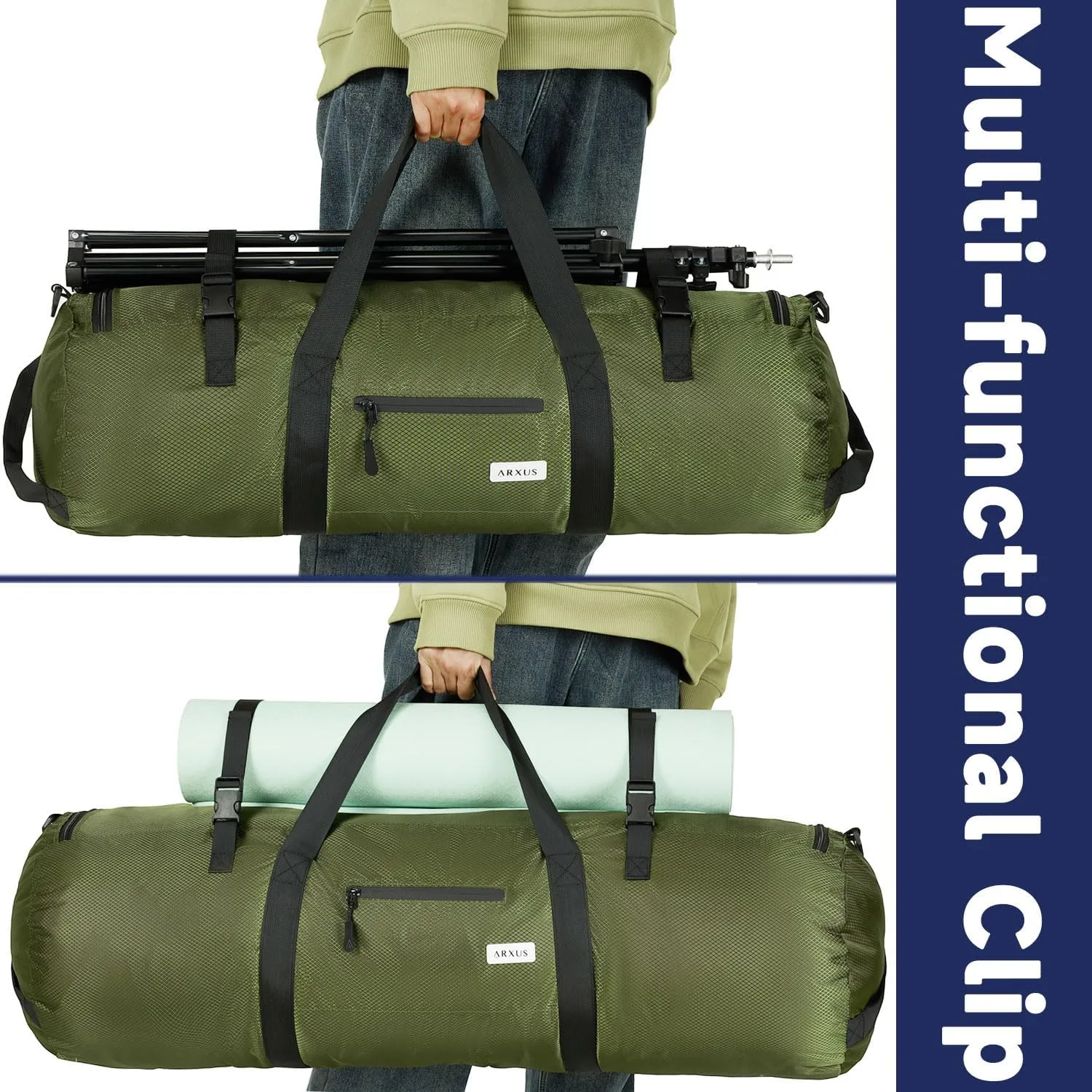Extra Large Duffle Bag for Travel Gym 90L 50L 30L Baseball Bat Sports Duffel Bags for Men with Shoulder Strap, Tent Storage Camping