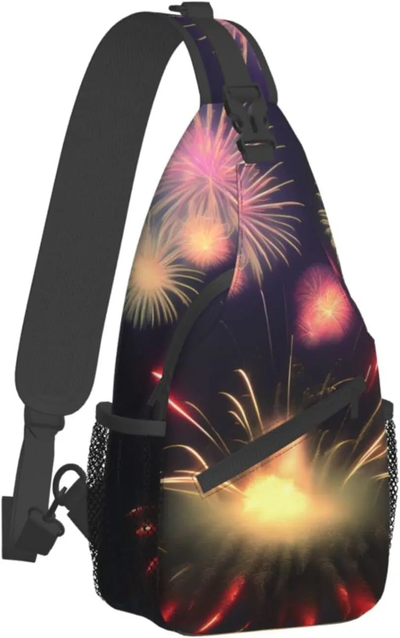 Fishing Lure Style Print Crossbody Sling Backpack For Women Men,Sling Bag Travel Hiking Chest Bag Daypack