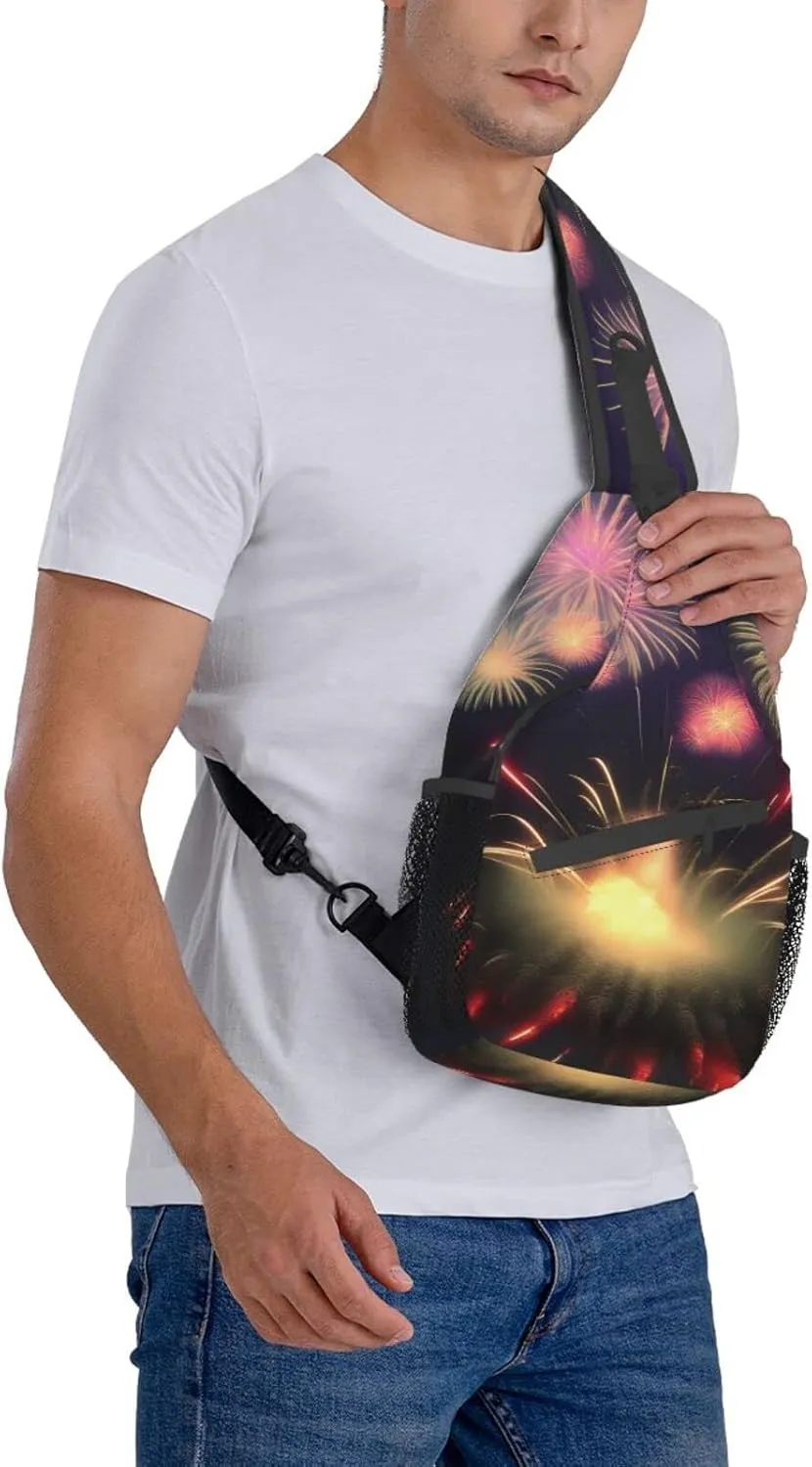 Fishing Lure Style Print Crossbody Sling Backpack For Women Men,Sling Bag Travel Hiking Chest Bag Daypack