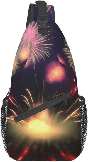 Fishing Lure Style Print Crossbody Sling Backpack For Women Men,Sling Bag Travel Hiking Chest Bag Daypack