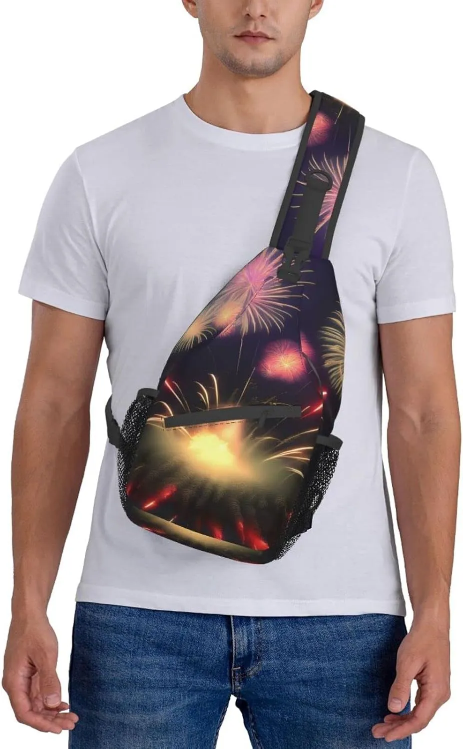 Fishing Lure Style Print Crossbody Sling Backpack For Women Men,Sling Bag Travel Hiking Chest Bag Daypack