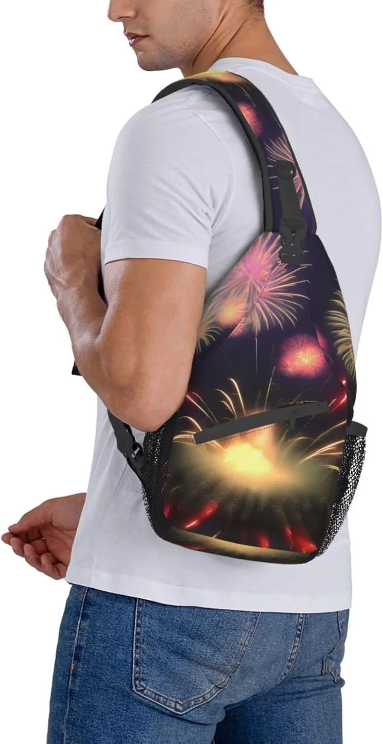 Fishing Lure Style Print Crossbody Sling Backpack For Women Men,Sling Bag Travel Hiking Chest Bag Daypack