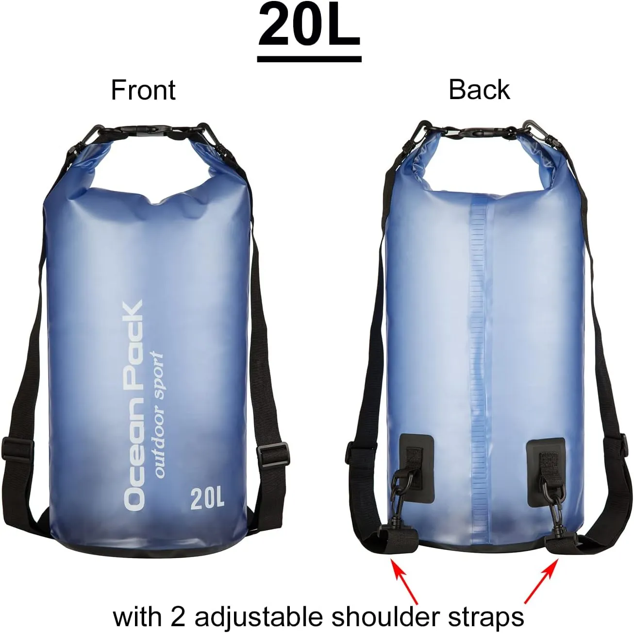 Floating Waterproof Dry Bag 10l/20l,Roll Top 10L/20L Waterproof Dry Bag Backpack For Kayaking Boating Swimming for Women Men