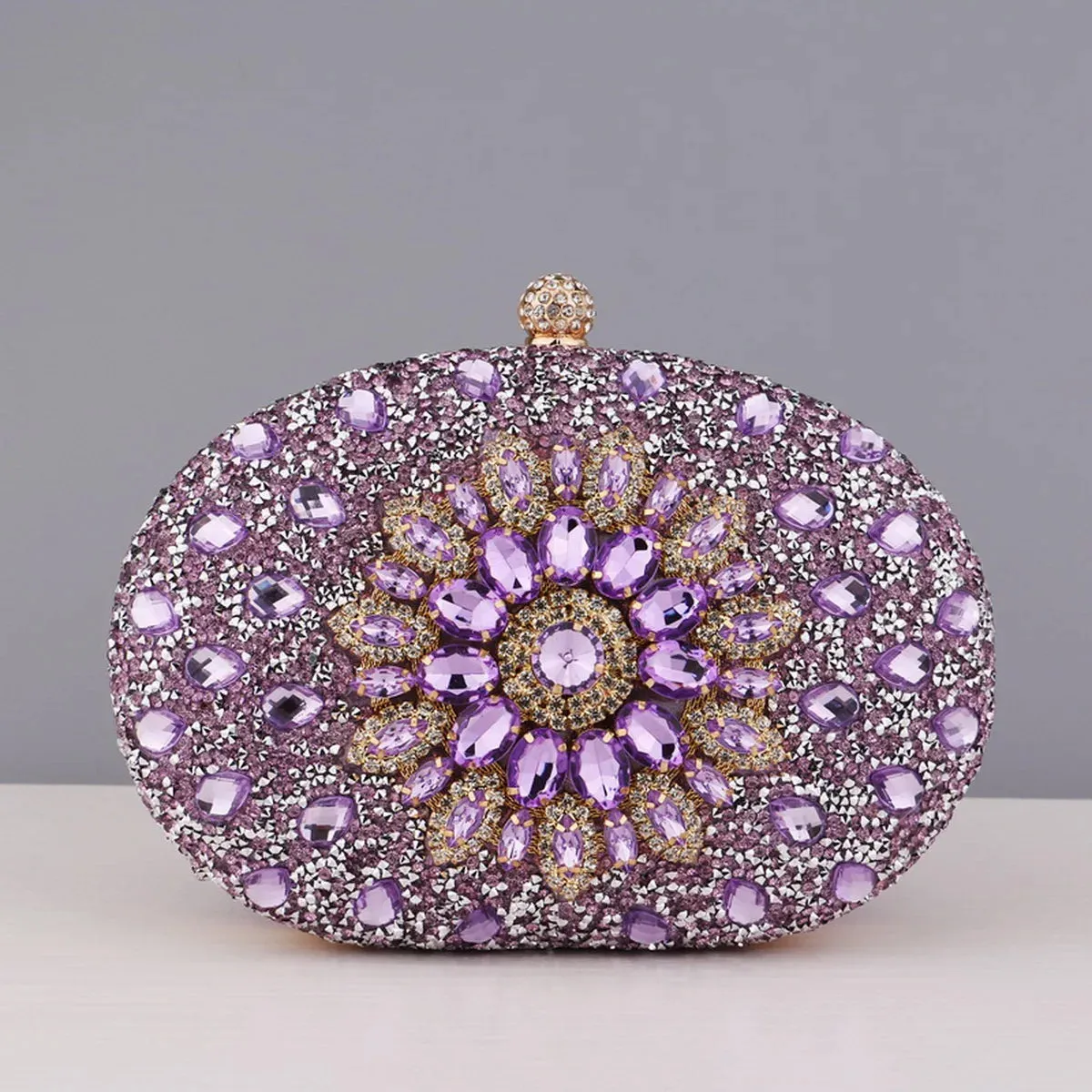 Flower Rhinestones Evening Bags