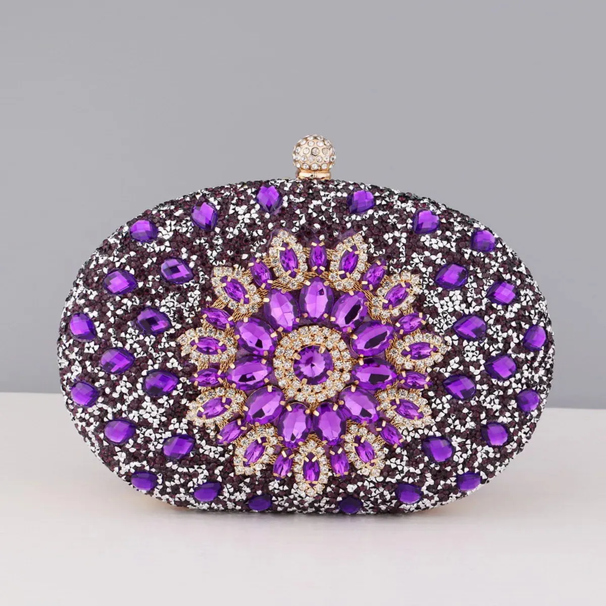 Flower Rhinestones Evening Bags
