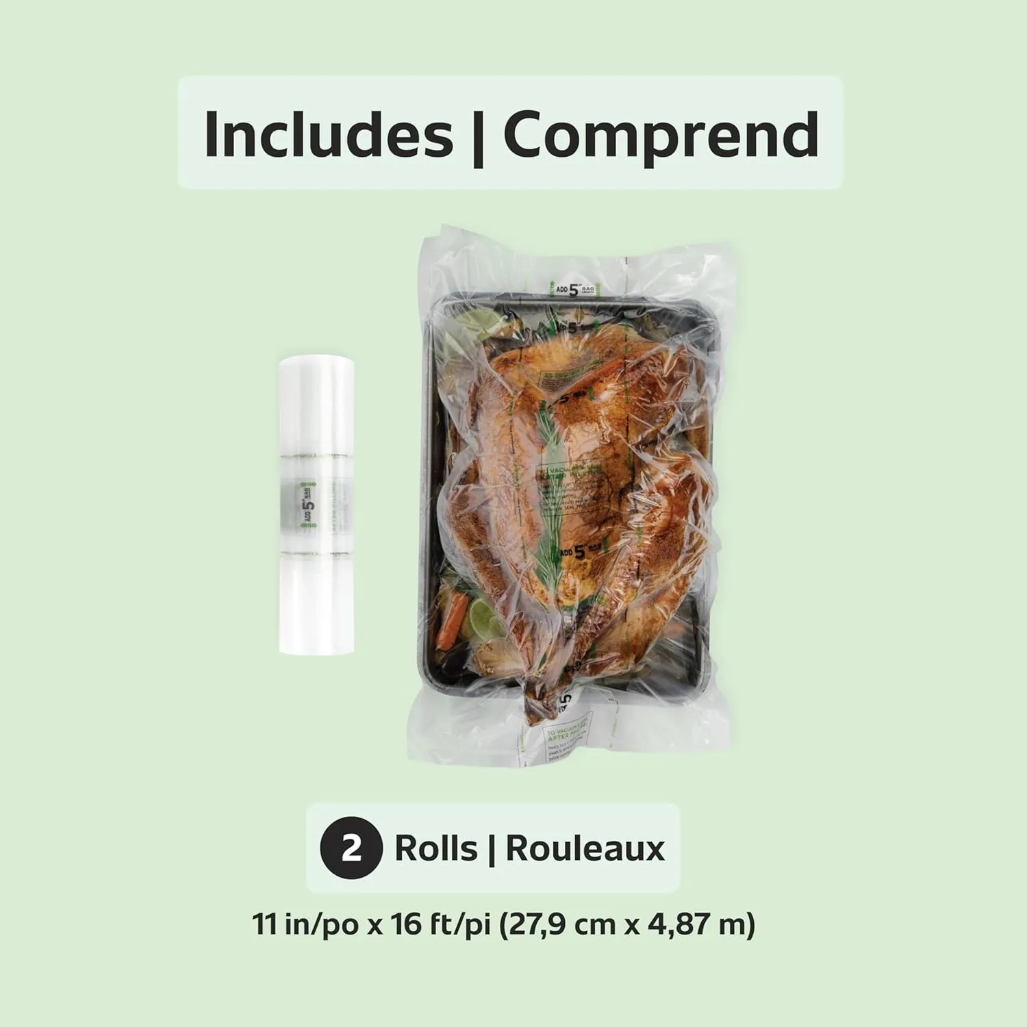 FoodSaver Vacuum Sealer Bags for Extra Large Items
