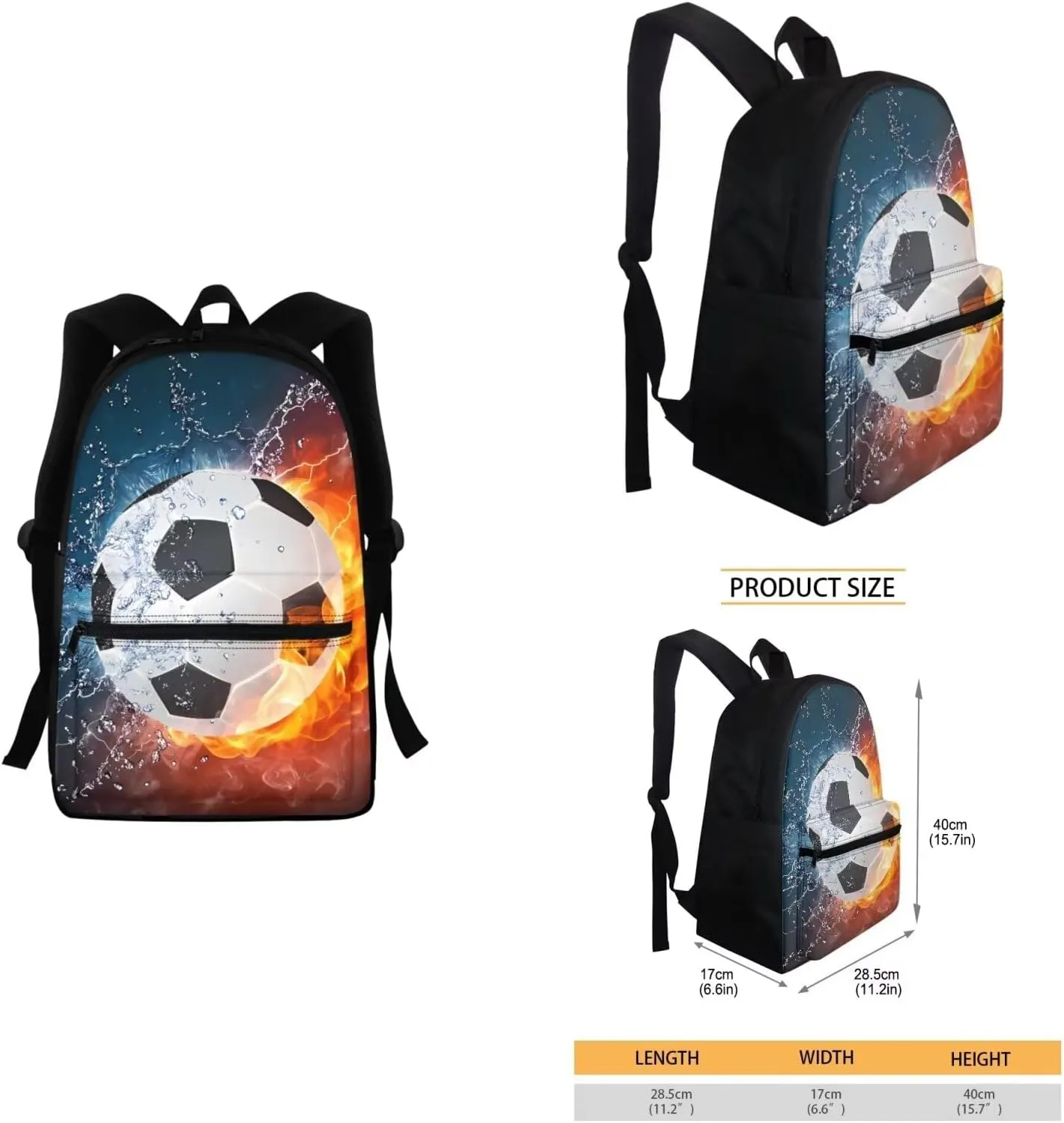FOR U DESIGNS Fire Basketball Printed Boys School Backpacks Travel Rucksack Book Bag