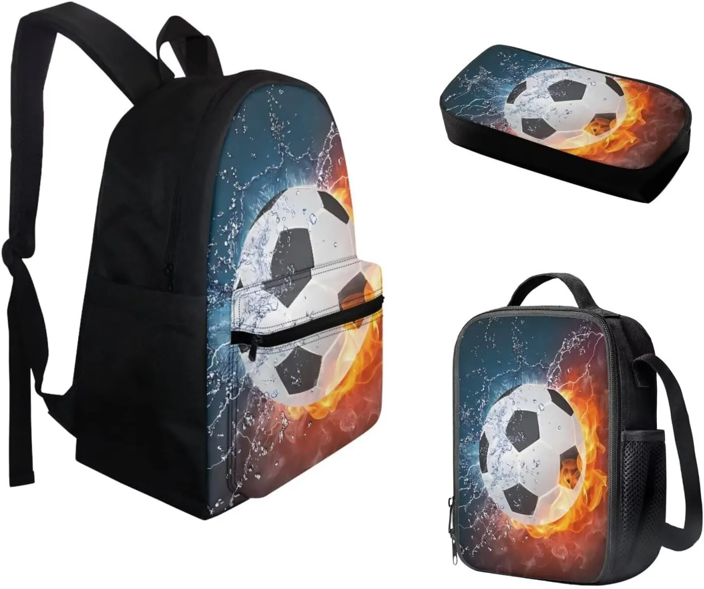 FOR U DESIGNS Fire Basketball Printed Boys School Backpacks Travel Rucksack Book Bag