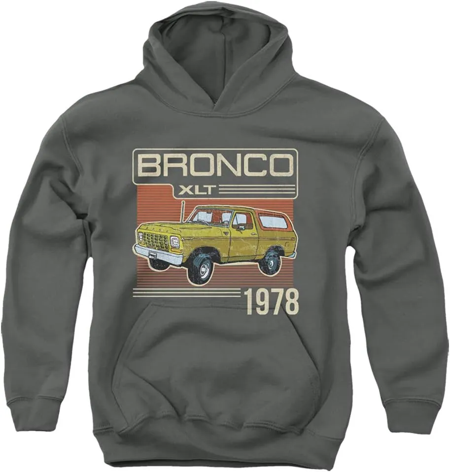 Ford Bronco Bronco 1978 Unisex Youth Pull-Over Hoodie for Boys and Girls