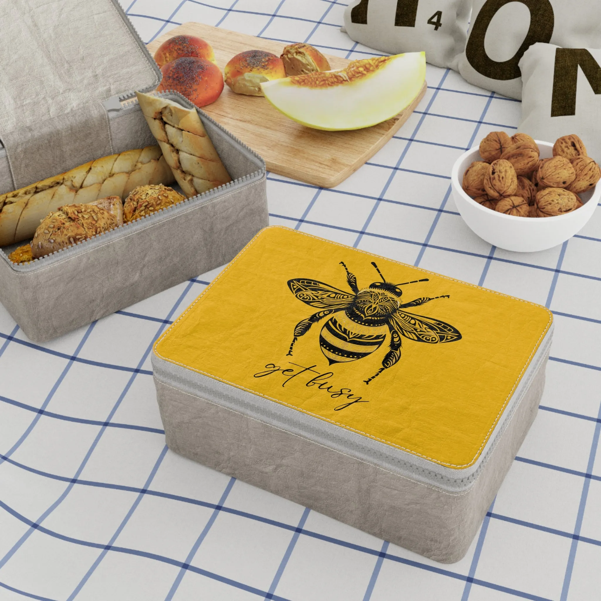 Get Busy Bee Paper Lunch Bag - yellow