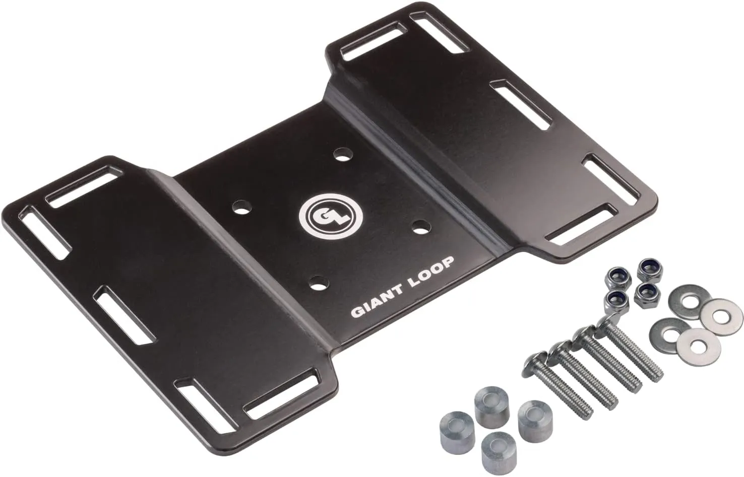 Giant Loop Tail Rack with Stainless Steel Mounting Hardware Kit, Easy Installation, Fits Virtually Any Dirt Bike, Enduro and Dual Sport, (5″ L x 8″ W), Anodized Black (Tail Rack 2023)