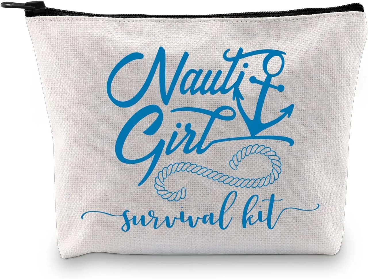GJTIM Funny Nautical Anchor Sailing Boating Gift Boating Sailing Nautical Theme Zipper Pouch Nauti Girl Survival Kit for Nautical Sailors (Survival Nauti Girl)