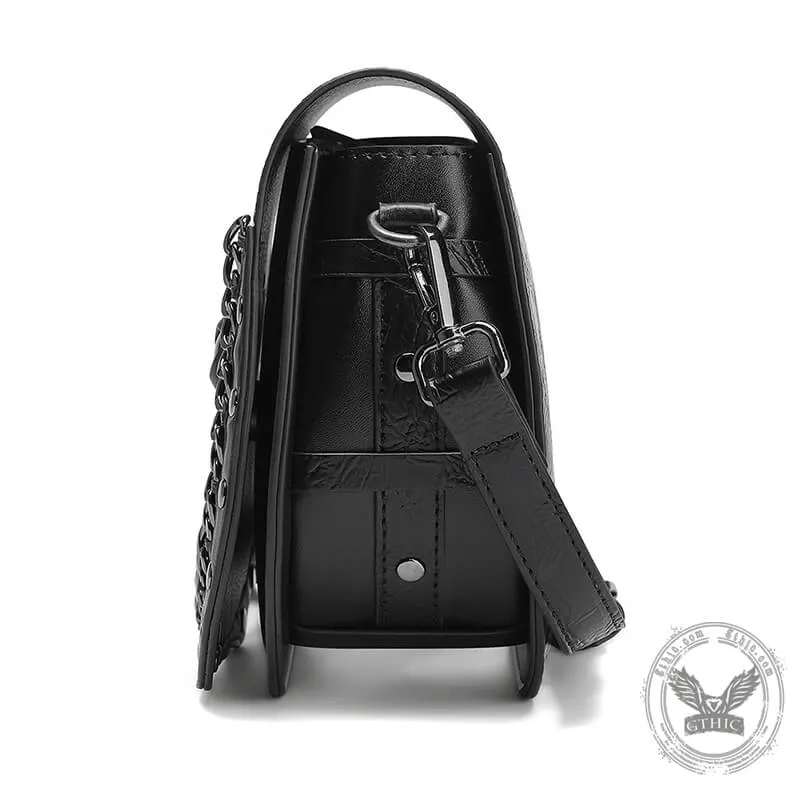 Gothic Bat Eye PU Leather Punk Crossbody Bag