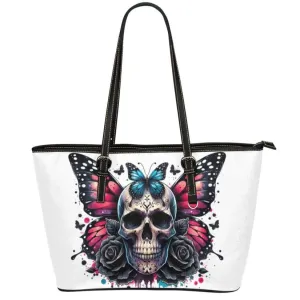 Gothic Butterfly Skulls Large Tote Bag Gothic Butterfly Skulls Large Tote Bag