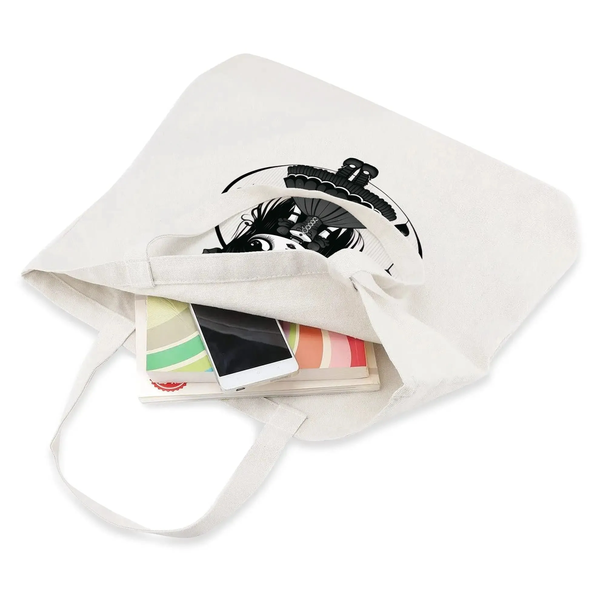 Gothic Girl 100% Cotton Tote Bag