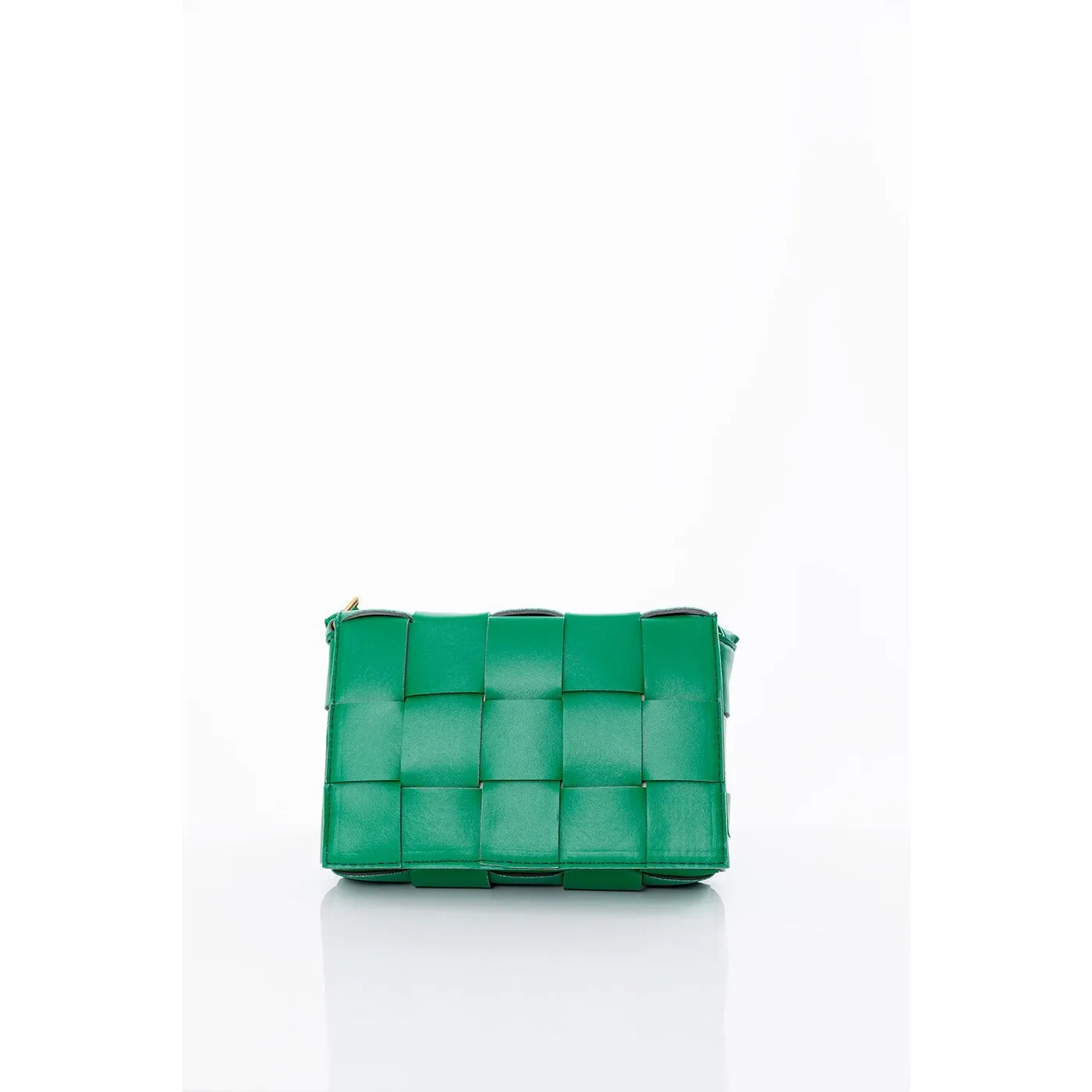 Green Square Patterned Hand And Shoulder Bag