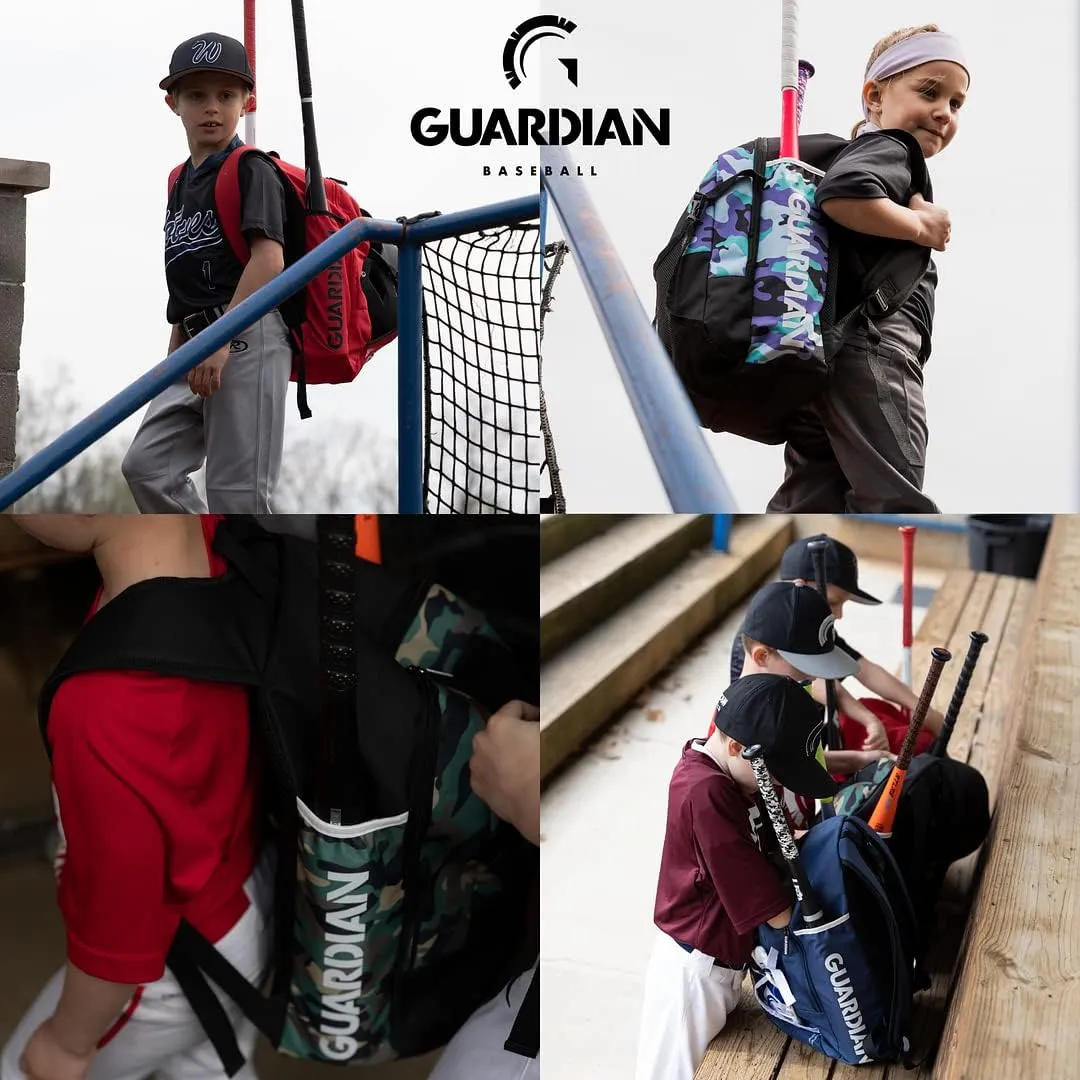 Guardian Baseball Backpack for Youth, Softball Bag for Girls, Durable Bat Bags Baseball Youth Boys and Girls, TBall Bag – Includes Hook to Hang on Fence