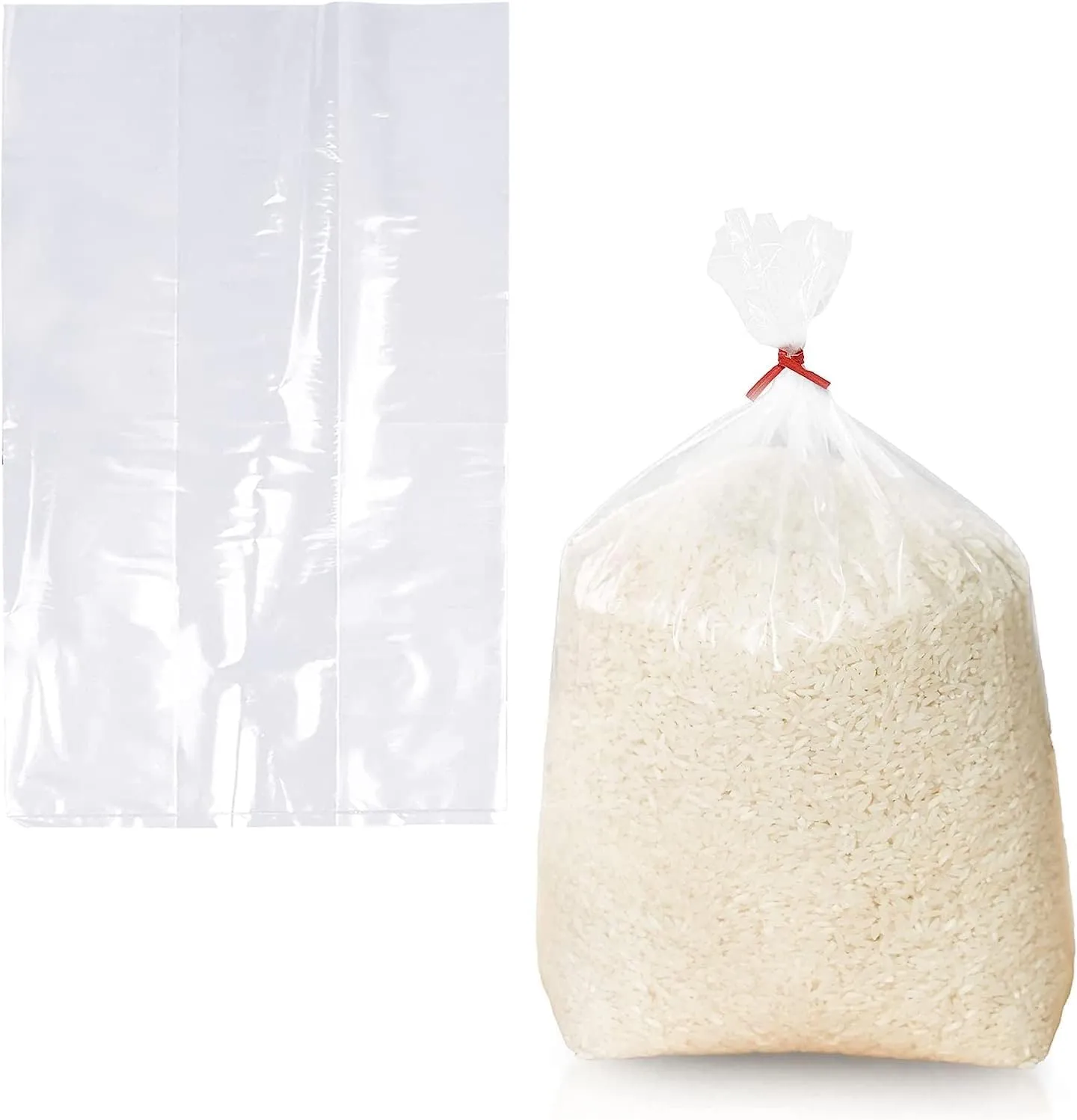 Gusseted Plastic Poly Bag - 5.5x4.75x15 (100 Bags) 1Mil | Heat Sealable | Durable Open Top Clear Plastic Bags for Party Favor, Cookie, Candy, Small Gift Wrapping, Dessert