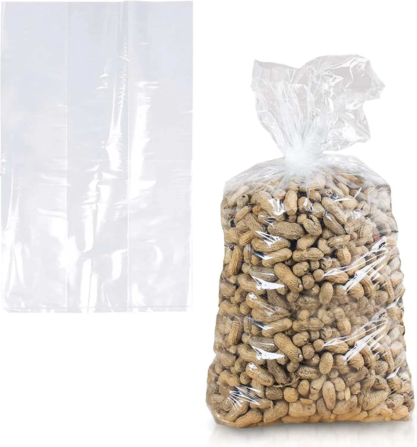 Gusseted Plastic Poly Bag - 5x4.5x15 (1000 Bags) 1Mil | Heat Sealable | Durable Open Top Clear Plastic Bags for Party Favor, Cookie, Candy, Small Gift Wrapping, Dessert