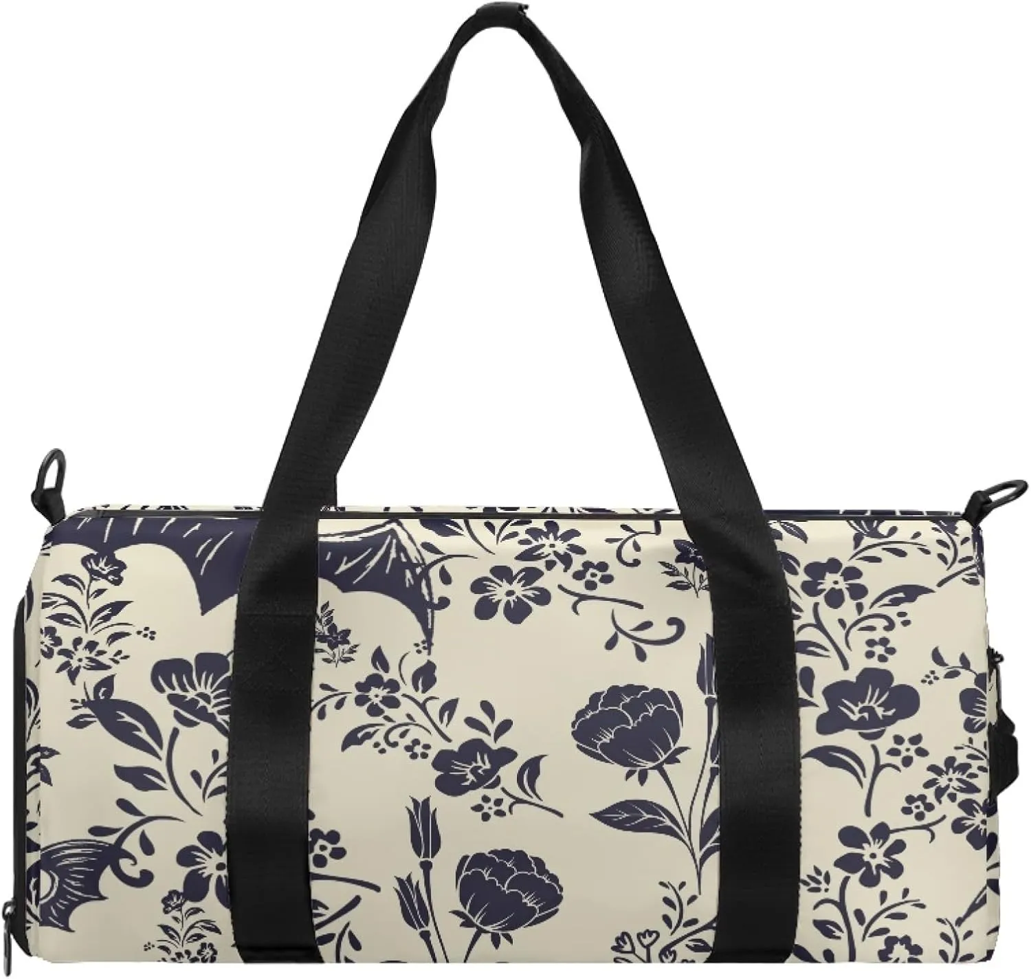 Gym Bag,Lightweight Travel Duffle with Wet Pocket & Shoe Compartment for Men Women Great for Working Out, Travel, and Overnights (Goth Bat)