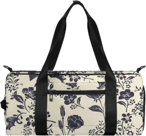 Gym Bag,Lightweight Travel Duffle with Wet Pocket & Shoe Compartment for Men Women Great for Working Out, Travel, and Overnights (Goth Bat)