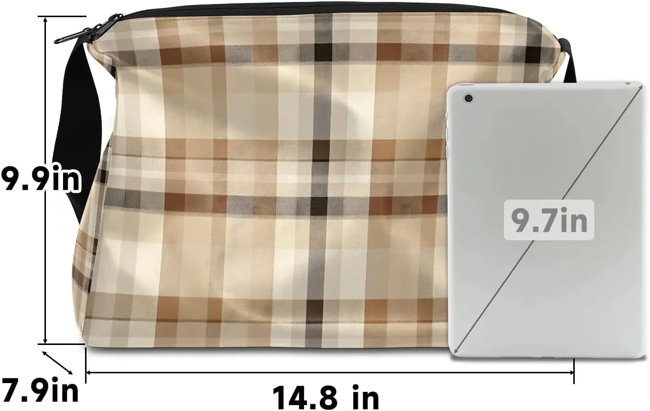 Gym Bags for Men 14.8 Inch Lightweight Carry On Bags for Airplanes Waterproof Duffle Bag for Travel, Art Plaid Cool