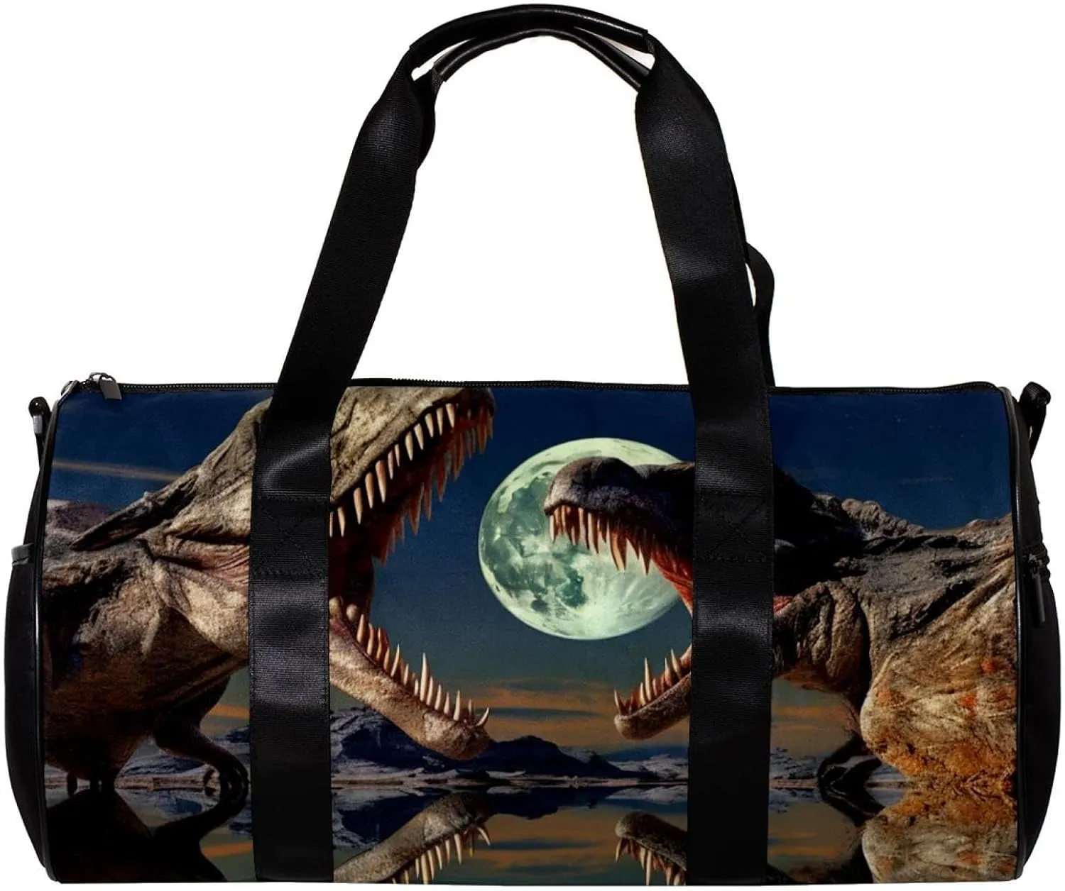 Gym Bags for Women,Duffle Bag for Travel,3D Style Ancient Dinosaur,Gym Bag for Men