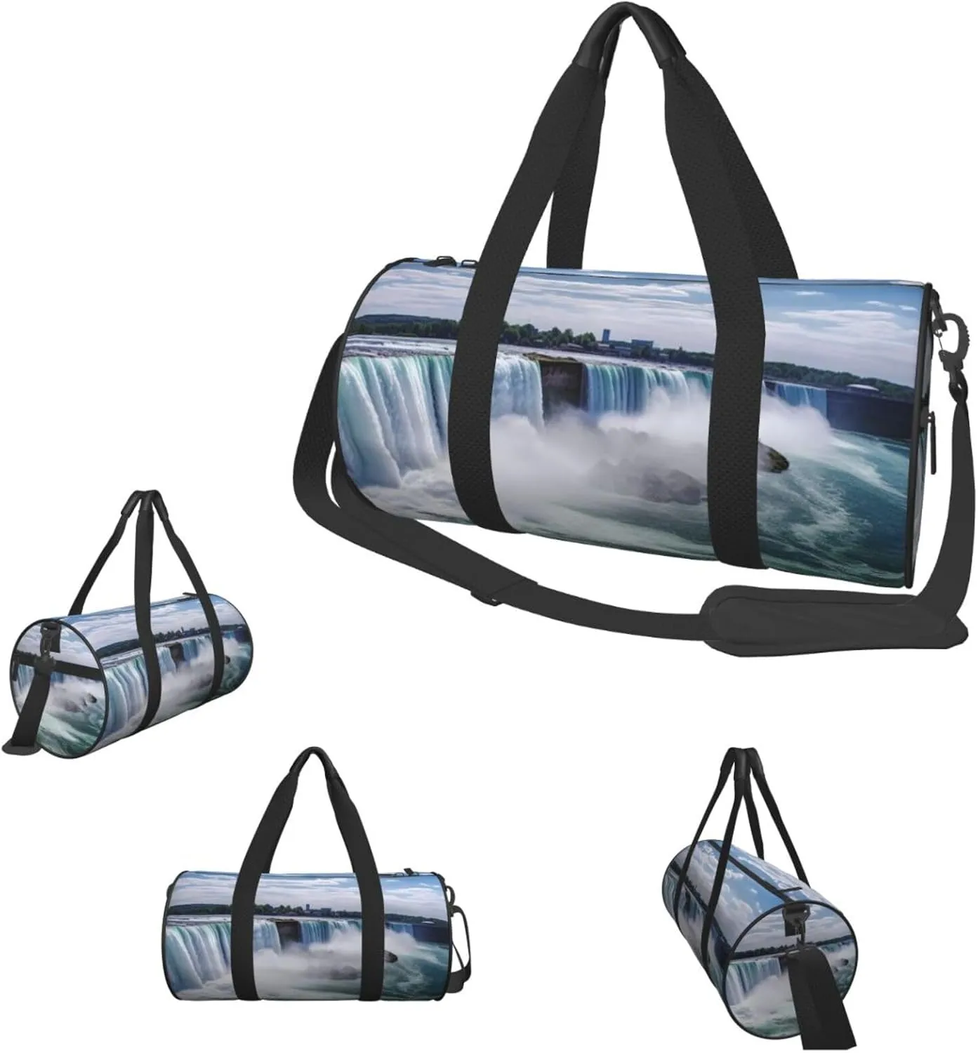 Gym Bags Small Niagara Falls Duffel Bag Overnight Bag with Shoe Compartment Carryon Bag for Men Women