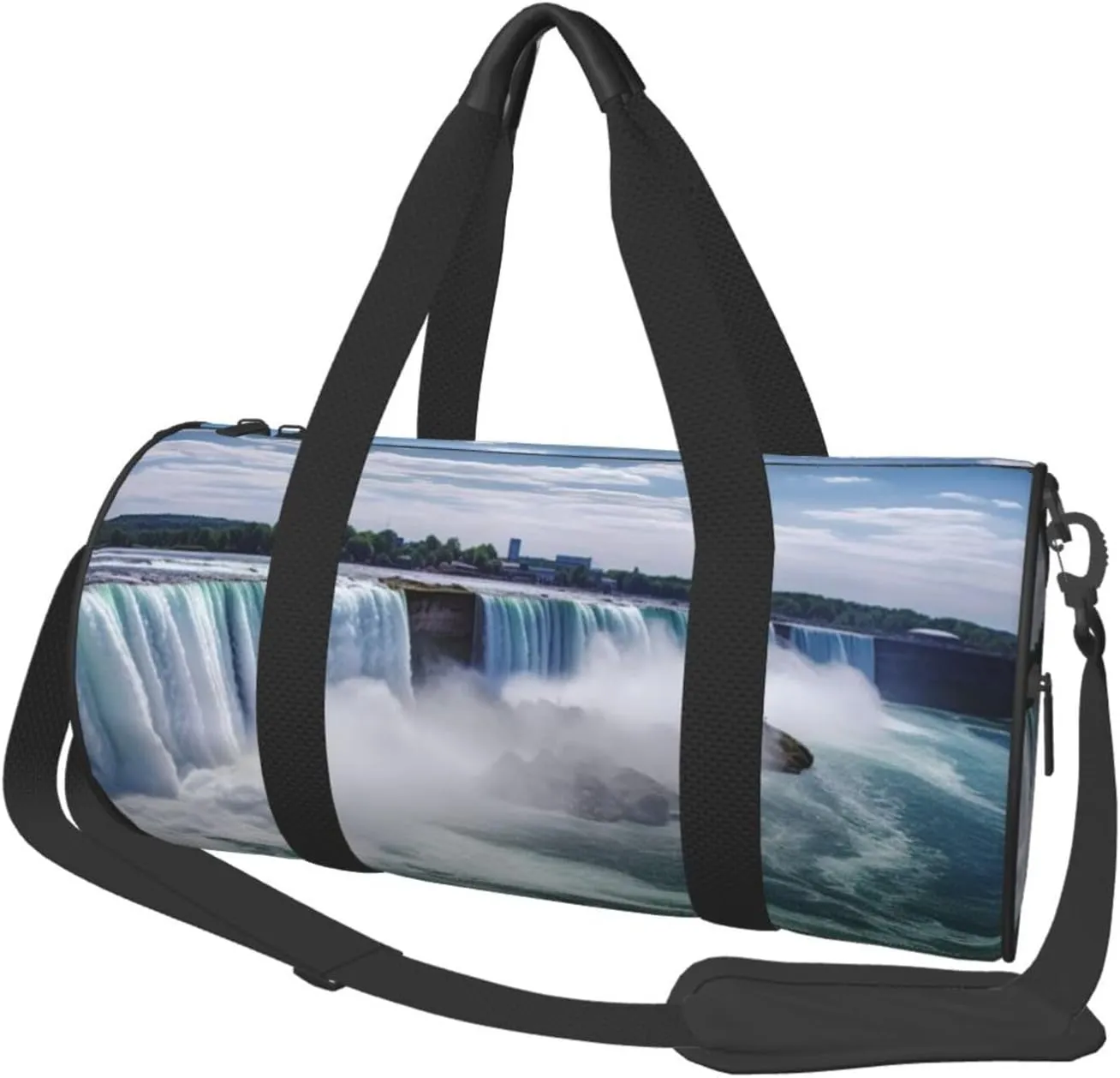 Gym Bags Small Niagara Falls Duffel Bag Overnight Bag with Shoe Compartment Carryon Bag for Men Women