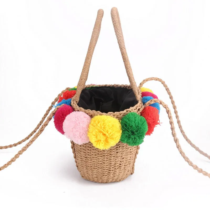 Gypsy Style Straw Summer Handbag