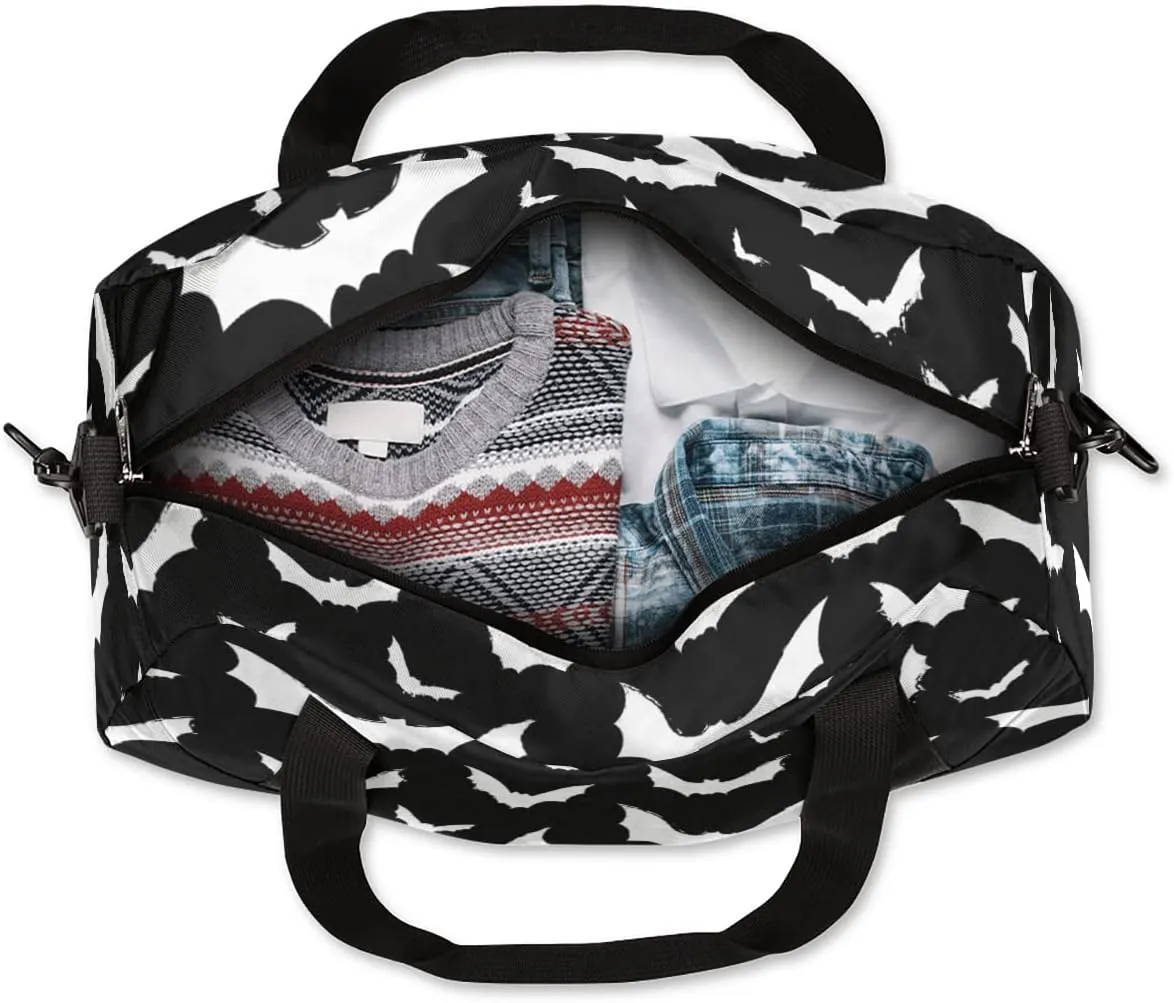 Halloween Bat Kids Duffle Bag for Boys Girls - Dance, Trick Treat, Gym, Overnight & Travel Bags