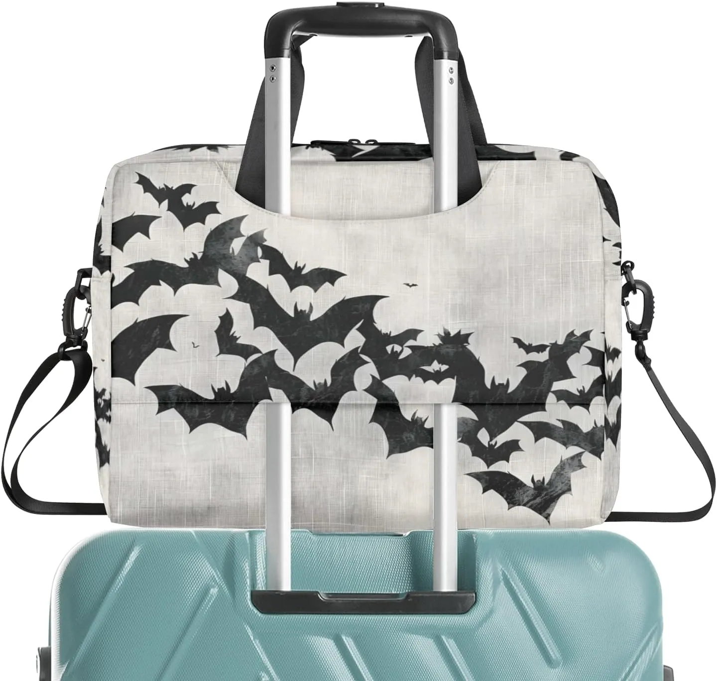 Halloween Black Bat Laptop Sleeve Case 14 15 15.6 inch, Halloween Black Bat Laptop Briefcase Shoulder Bag Waterproof Travel Computer Cover Carrying Bags