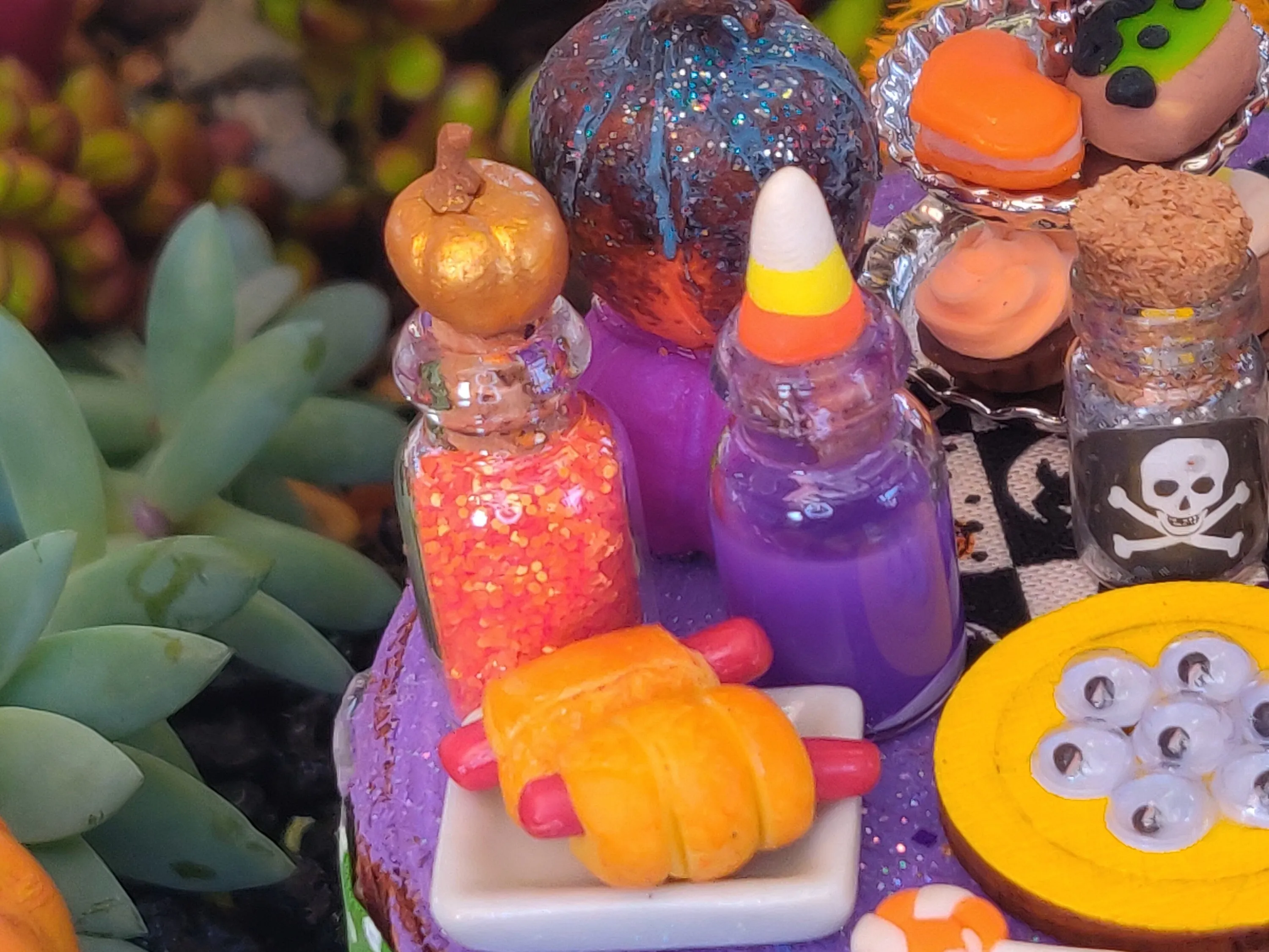 Halloween Party For Fairy Witches, Miniatures, Fairy Garden, Dollhouse