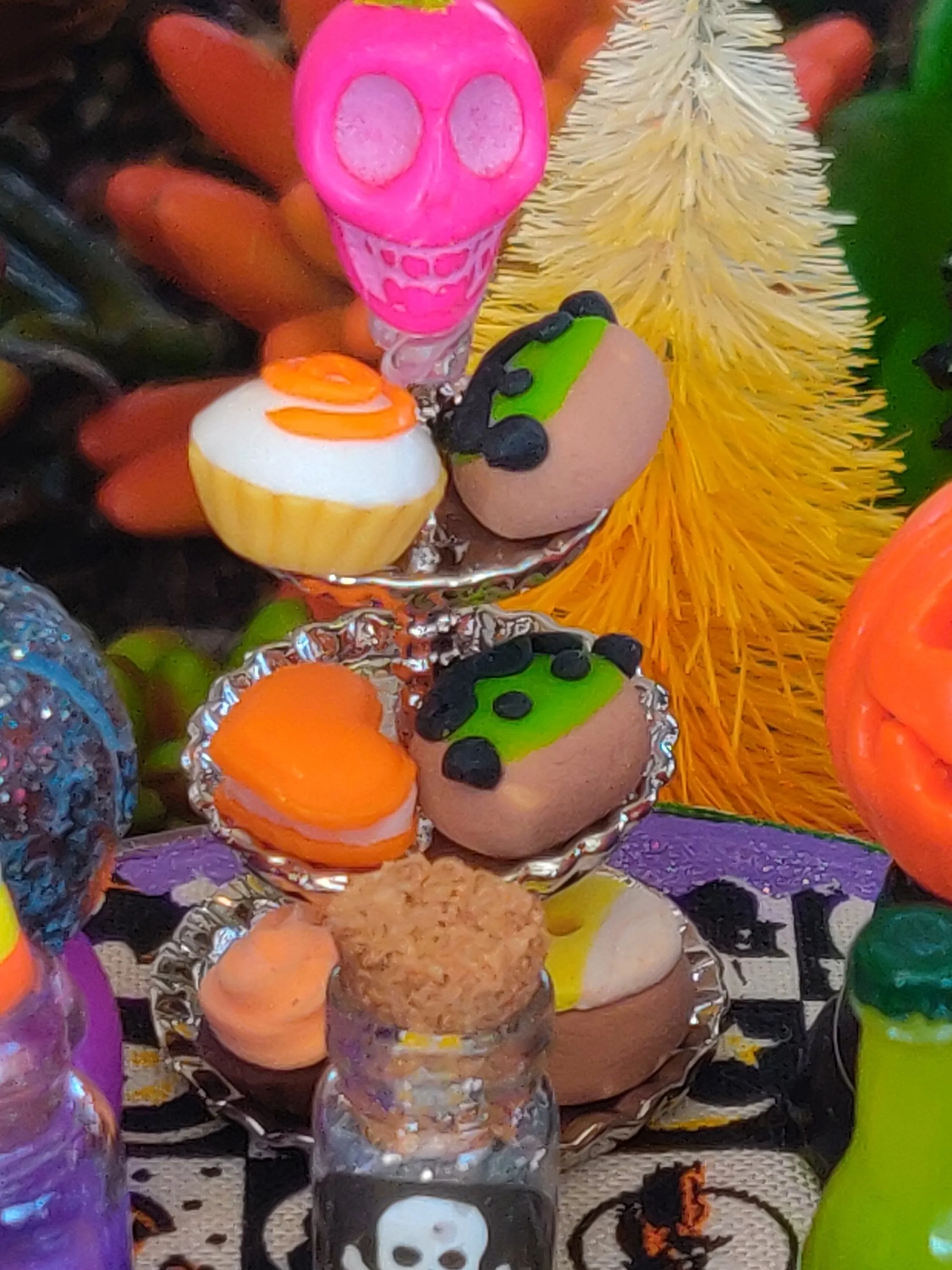 Halloween Party For Fairy Witches, Miniatures, Fairy Garden, Dollhouse