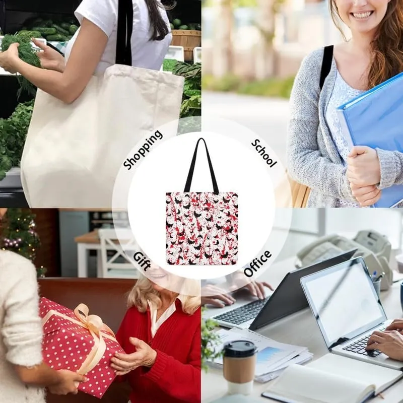 Halloween Pumpkin Reusable Canvas Tote Bag Bloodstained Bat College Cloth Book Bags Maple Leaf Grocery Shopping Bag