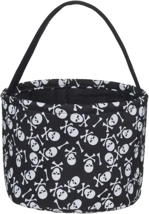 Halloween Trick or Treat Bucket - Candy Basket Tote Bag for Kids（Magic Hat - Pumpkin Grimace - Human Skeletont）