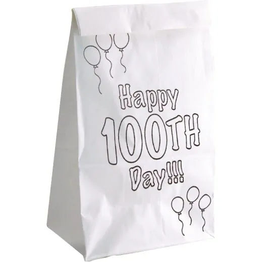 Happy 100th Day Paper Bags